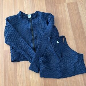 Booty by Brabants Textured Chrome Twilight Jacket and curvy chrome top